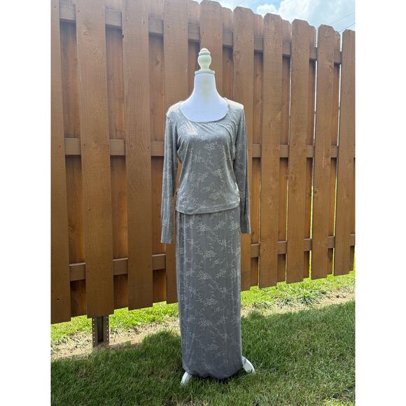 Vintage Prairie Edition by Chicos  Gray 2 pc Set Size 1 - Picture 1 of 7